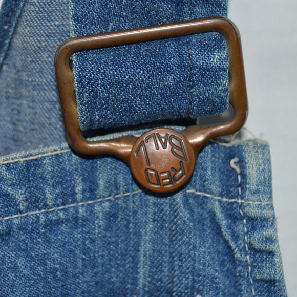 Vintage Ely & Walker (E & W) Red Ball Sanforized Denim Overalls Size 3T-4T - Picture 2 of 4